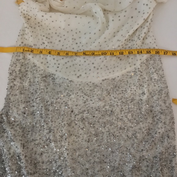 🎉HP🎉 NEW NWT Alice + Olivia Blaire Beaded Metallic Sequins Cocktail Dress SMALL - Picture 14 of 16